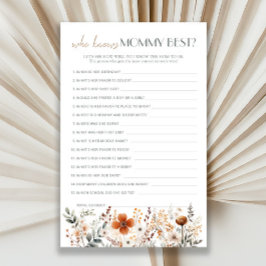 Terracotta Wildblume Babydusche, die Mama kennt