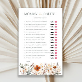 Terracotta Wildblume Babydusche Mommy oder Daddy