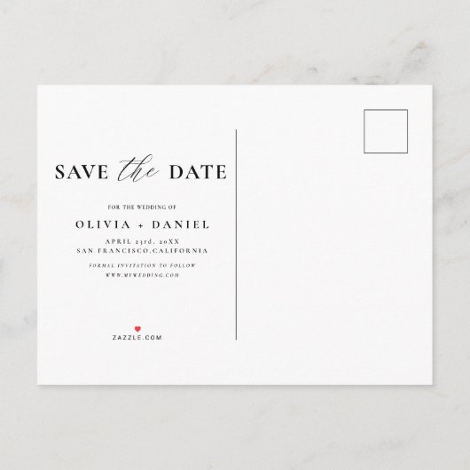 Terracotta Wildblume Blumenbeete Hochzeit Ankündigungspostkarte (Rückseite)