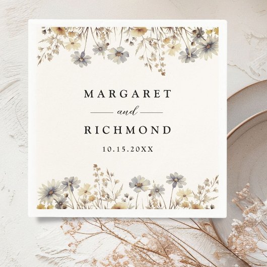 Terracotta Wildblume Blumenzellenpapier Napkin Serviette