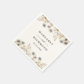 Terracotta Wildblume Blumenzellenpapier Napkin Serviette (Ecke)