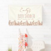 Terracotta Wildblume Boho Babydusche Banner (Insitu)