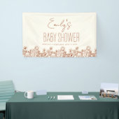 Terracotta Wildblume Boho Babydusche Banner (Messeveranstaltung)
