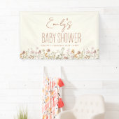 Terracotta Wildblume Boho Babydusche Banner (Insitu)