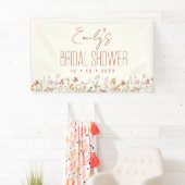 Terracotta Wildblume Boho Brautparty Banner (Insitu)