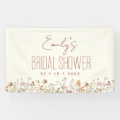 Terracotta Wildblume Boho Brautparty Banner (Horizontal)