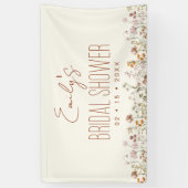 Terracotta Wildblume Boho Brautparty Banner (Vertikal)