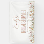 Terracotta Wildblume Boho Brautparty Banner (Vertikal)