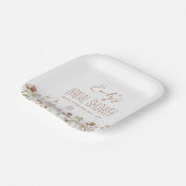 Terracotta Wildblume Boho Brautparty in Bloom Pappteller (Gewinkelt)