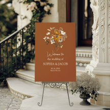 Terracotta Wildblume Boho Hochzeit im Herbst Willk