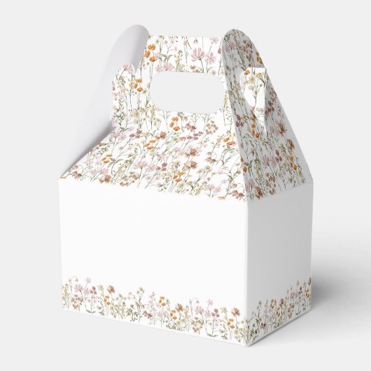 Terracotta Wildblume Boho Kinderdusche im Blut Geschenkschachtel (Rückseite)