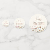 Terracotta Wildblume Boho Kinderdusche im Blut Konfetti (Rückseiten)