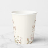 Terracotta Wildblume Boho Kinderdusche im Blut Pappbecher (Rechts)