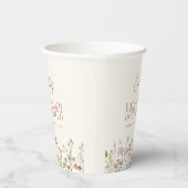 Terracotta Wildblume Boho Kinderdusche im Blut Pappbecher (Rechts)