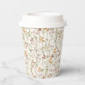 Terracotta Wildblume Boho Kinderdusche im Blut Pappbecher (Rückseite)