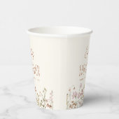 Terracotta Wildblume Boho Kinderdusche im Blut Pappbecher (Rechts)