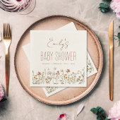 Terracotta Wildblume Boho Kinderdusche im Blut Serviette