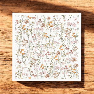 Terracotta Wildblume Boho Kinderdusche im Blut Serviette
