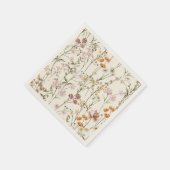 Terracotta Wildblume Boho Kinderdusche im Blut Serviette (Ecke)