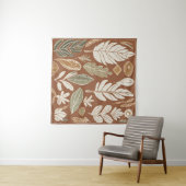 Terracotta Wildblume Boho Rustikale Ekleca Wandteppich (Beispiel (Horizontal))