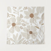 Terracotta Wildblume Boho Rustikale Ekleca Wandteppich (Vorderseite)