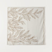 Terracotta Wildblume Boho Rustikale Ekleca Wandteppich (Vorderseite (Horizontal))