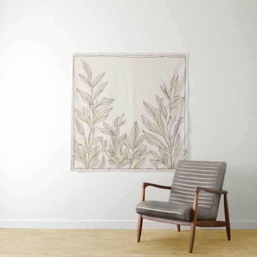 Terracotta Wildblume Boho Rustikale Ekleca Wandteppich (Beispiel)