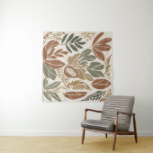 Terracotta Wildblume Boho Rustikale Ekleca Wandteppich (Beispiel (Horizontal))