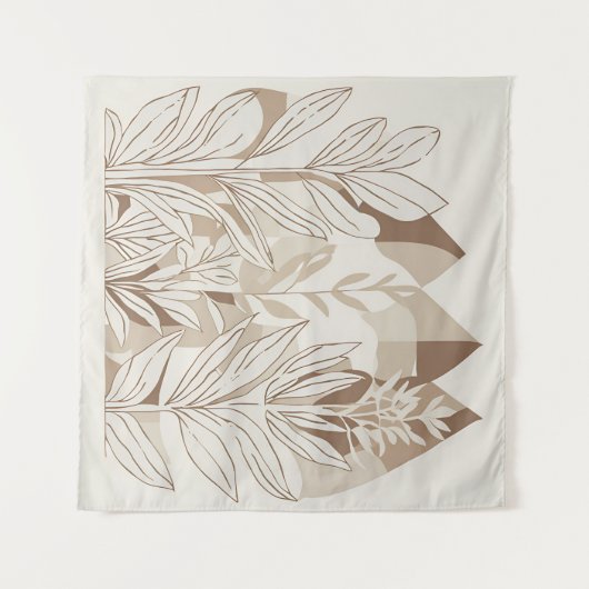 Terracotta Wildblume Boho Rustikale Ekleca Wandteppich (Vorderseite (Horizontal))