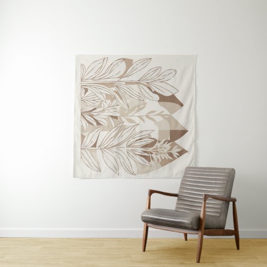 Terracotta Wildblume Boho Rustikale Ekleca Wandteppich (Beispiel (Horizontal))