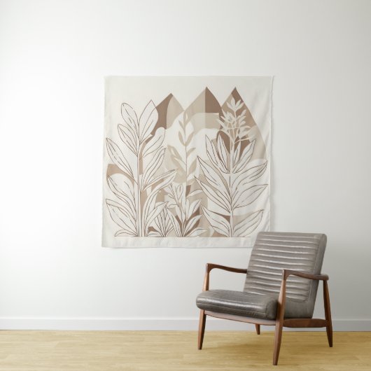 Terracotta Wildblume Boho Rustikale Ekleca Wandteppich (Beispiel)