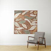 Terracotta Wildblume Boho Rustikale Ekleca Wandteppich (Beispiel (Horizontal))