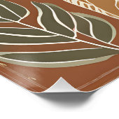 Terracotta Wildblume Boho Rustikale Frische Pasta Poster (Ecke)