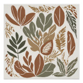 Terracotta Wildblume Boho Rustikale Frische Pasta Poster (Vorderseite)