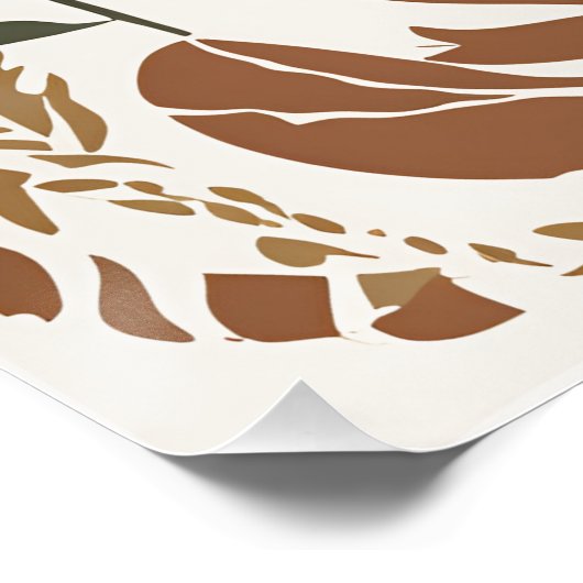 Terracotta Wildblume Boho Rustikale Frische Pasta Poster (Ecke)