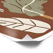 Terracotta Wildblume Boho Rustikale Frische Pasta  Poster (Ecke)