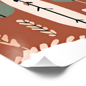 Terracotta Wildblume Boho Rustikale Frische Pasta Poster (Ecke)