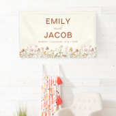 Terracotta Wildblume Boho Wedding in Bloom Banner (Insitu)