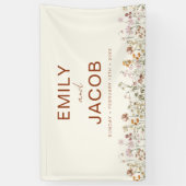 Terracotta Wildblume Boho Wedding in Bloom Banner (Vertikal)