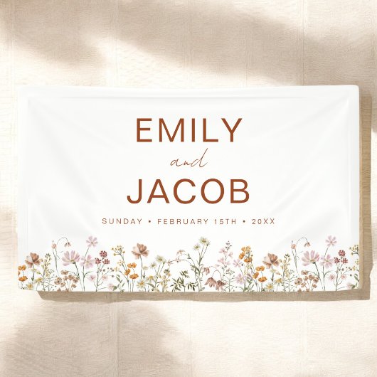 Terracotta Wildblume Boho Wedding in Bloom Banner
