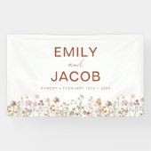 Terracotta Wildblume Boho Wedding in Bloom Banner (Horizontal)