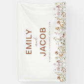 Terracotta Wildblume Boho Wedding in Bloom Banner (Vertikal)