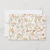 Terracotta Wildblume Brautparty Danke Karte (Rückseite)