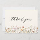 Terracotta Wildblume Brautparty Dankeskarte (Vorderseite)