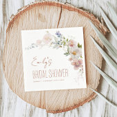 Terracotta Wildblume Brautparty Serviette