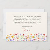 Terracotta Wildblume Brautparty Vielen Dank Dankeskarte (Rückseite)