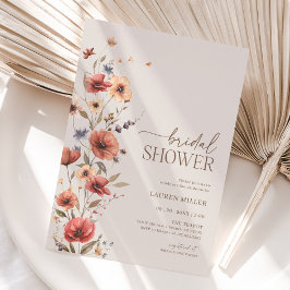 Terracotta Wildblume Bridal Dusche Einladung