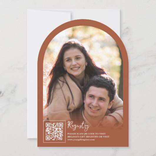 Terracotta Wildblume Butterfly Arch Brautparty Einladung (Rückseite)