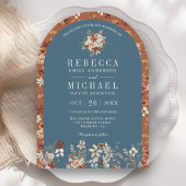 Terracotta Wildblume Dusty Einladung