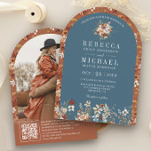 Terracotta Wildblume Dusty Einladung